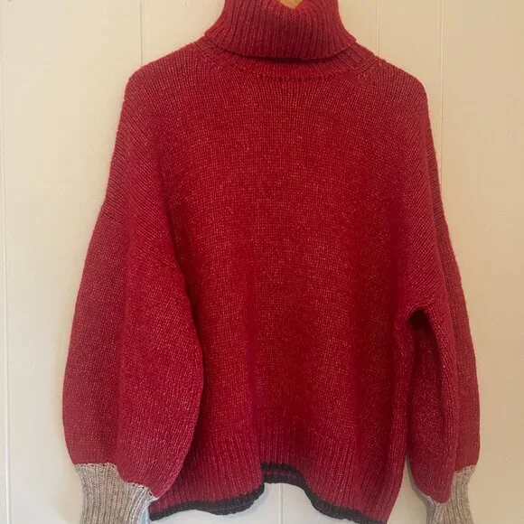 La Ligne Red Knit Sweater • Size Large • Classic Elevated Essential - Picture 5 of 11